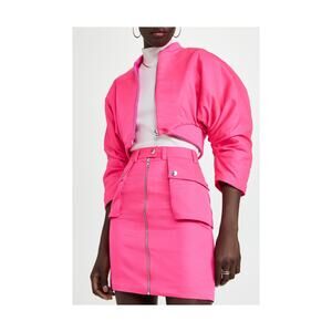 Aliette Bomber Pink Polyester Jacket Size 4